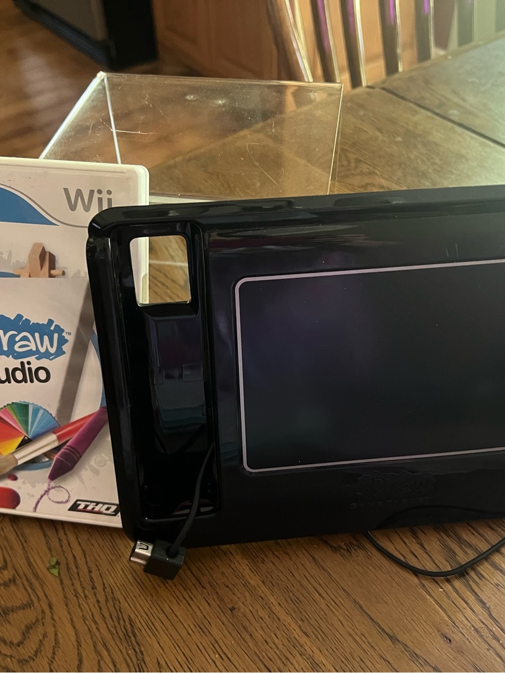 Black Nintendo Wii uDraw Game Tablet w/uDraw Studio Game